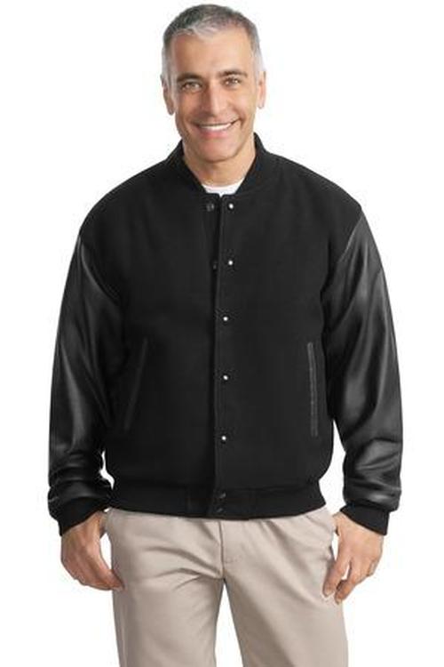 Port Authority Wool and Leather Letterman Jacket. 