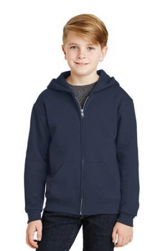 Jerzees - Youth NuBlend Full-Zip Hooded Sweatshirt. 