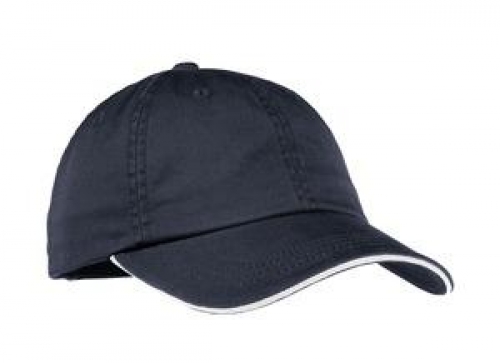 DISCONTINUED Port Authority Ladies Sandwich Bill Cap with Striped Closure. 