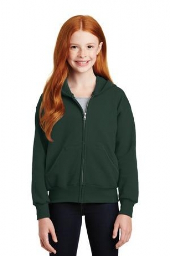 DISCONTINUED Hanes - Youth EcoSmart Full-Zip Hooded Sweatshirt. 