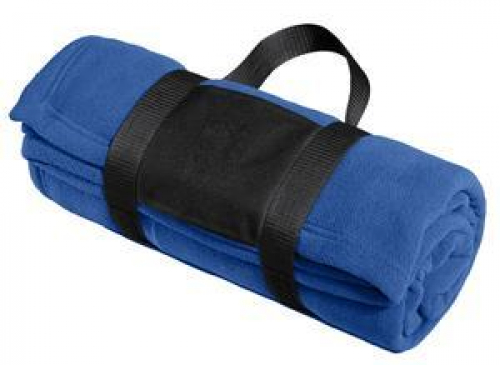 Port Authority Fleece Blanket with Carrying Strap. 