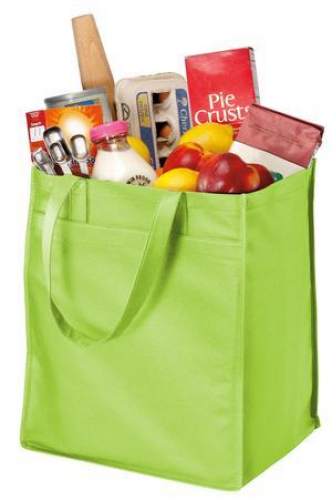 DISCONTINUED Port Authority - Extra-Wide Polypropylene Grocery Tote. 