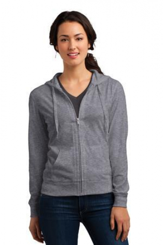 District Women's Fitted Jersey Full-Zip Hoodie. 