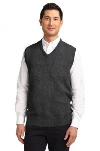 DISCONTINUED Port Authority Value V-Neck Sweater Vest. 