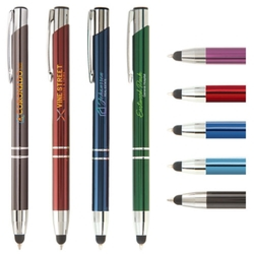 Tres-Chic Touch Stylus Pen - Full-Color Metal Pen