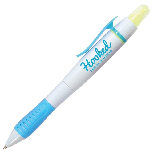 Double Take Pen & Highlighter Combo - White Barrel