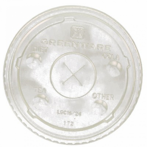Eco Straw-Slotted Lid, 12-24 oz.