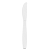 White Plastic Knife w/Serrated Edge 6.375
