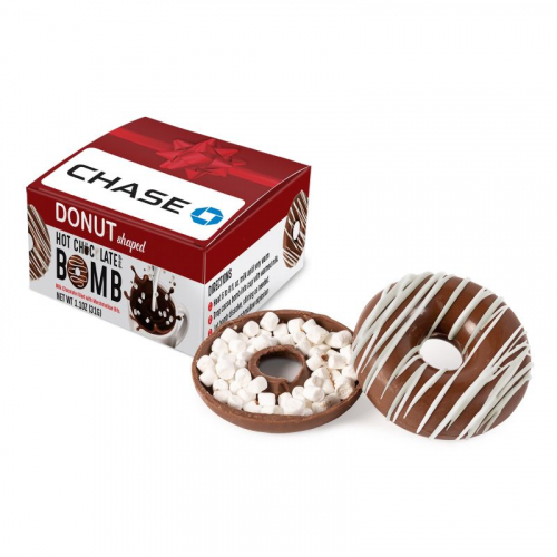 Donut-Shaped Hot Chocolate Bomb with Drizzle