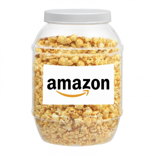 Large Plastic Jar - Caramel Popcorn