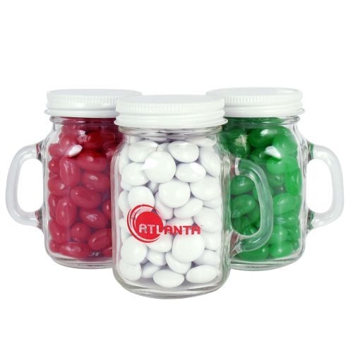 Glass Mini Mason Jars - Jelly Beans