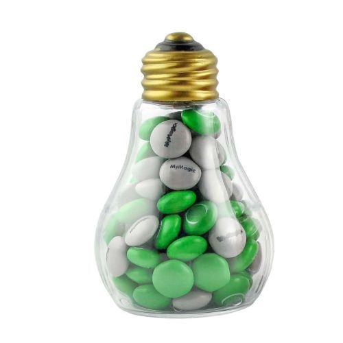 Plastic Light Bulbs - Chocolate Buttons Imprinted