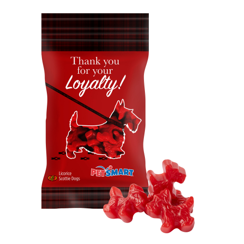 1oz. Full Color DigiBag™ with Jelly Belly Licorice Scottie Dogs