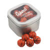 Window Tin with Chocolate Basketballs