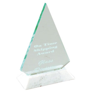 Acrylic Triangle Award w/Pop-In Base