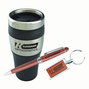 16 Oz. Stainless Combo Pack w/Pen & Keychain