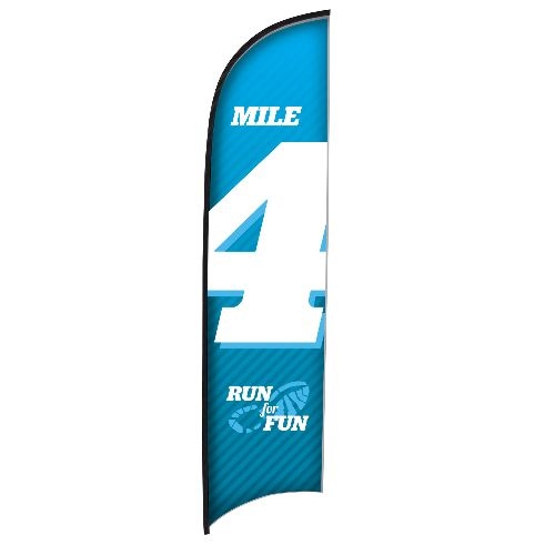 13' Premium Razor Sail Sign Replacement Flag (Double-Sided)