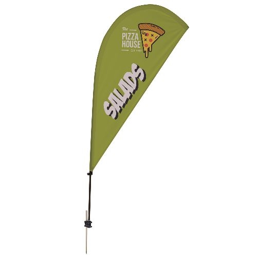 6.5' Value Teardrop Sail Sign Kit (Double-Sided with Value Spike)