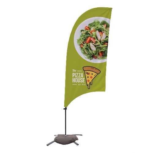 7.5' Value Razor Sail Sign Kit (Double-Sided with Cross Base)