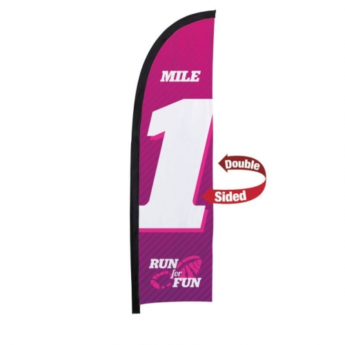7' Premium Blade Sail Sign Replacement Flag (Double-Sided)