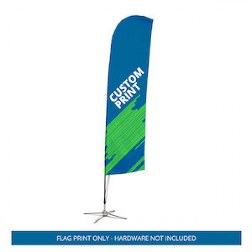 Large Custom Blade Sail Sign Flag Straight Bottom Single-Sided