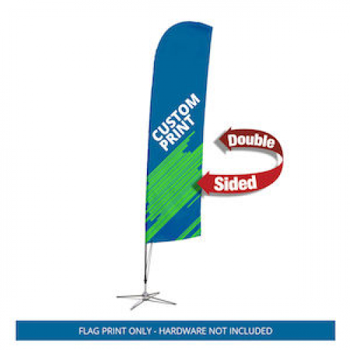 Large Custom Blade Sail Sign Flag Straight Bottom Double-Sided