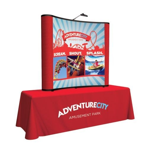 6' Show 'N Rise Curved Tabletop Kit (Mural with Fabric Ends)