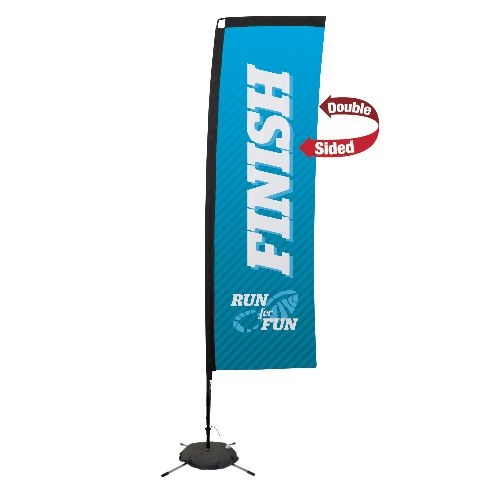 10' Premium Rectangle Sail Sign Kit (Double-Sided with Scissor Base)