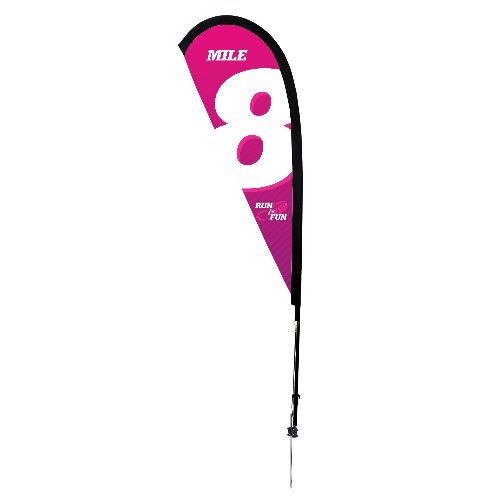 6' Premium Teardrop Sail Sign Kit (Double-Sided with Ground Spike)