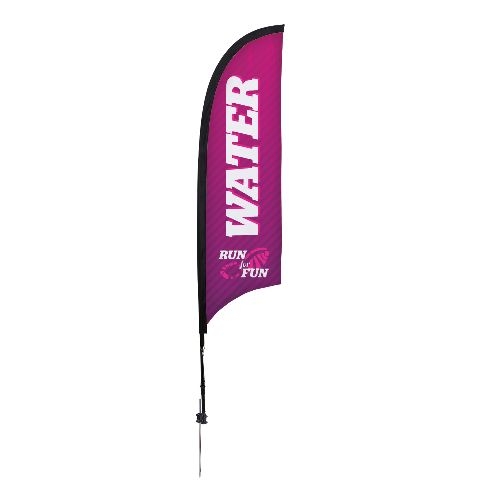 7' Premium Razor Sail Sign Kit (Double-Sided with Ground Spike)