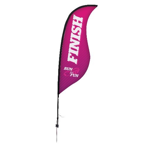 9' Premium Sabre Sail Sign Kit (Single-Sided with Ground Spike)