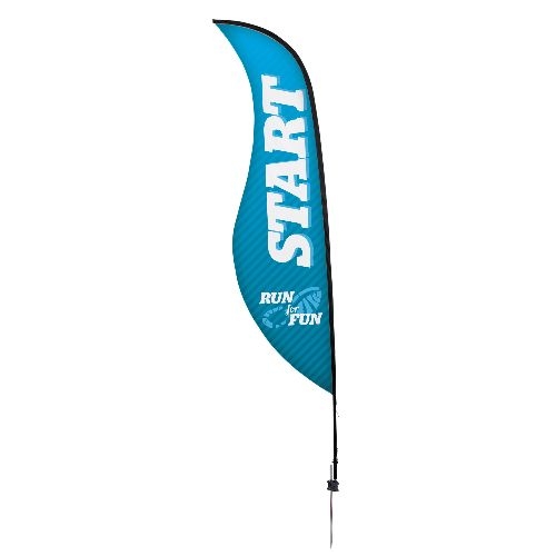 13' Premium Sabre Sail Sign Kit (Double-Sided with Ground Spike)