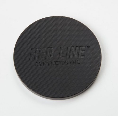 Round Carbon Fiber-Texture Coaster