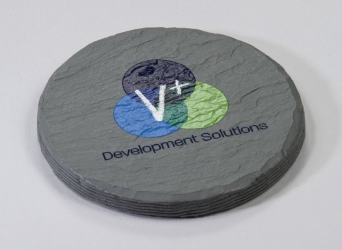 Round Shale-Texture Coaster (UV Print)