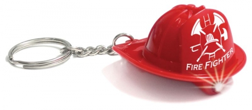 Molded Key Ring LED Light (Fireman Hat)