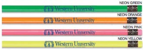 Neon Economy Pencil w/Matching Eraser