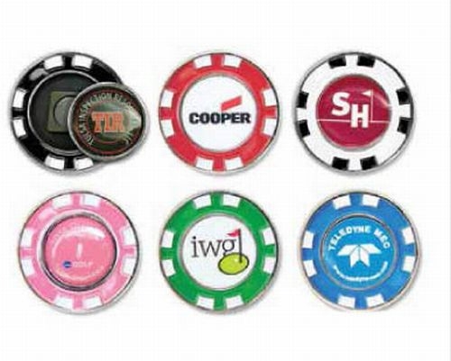 METAL POKER CHIP WITH REMOVABLE BALL MARKER