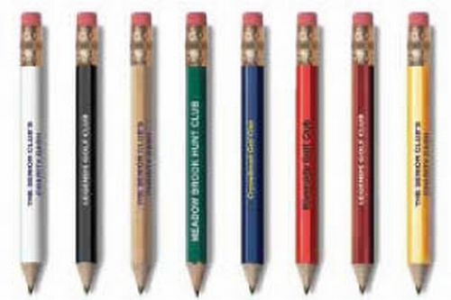 Round Golf Pencil w/ Eraser