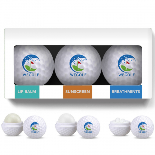 3 Pack Golf Ball Lip Moisturizer, Mints & SPF15 Lip Moisturizer