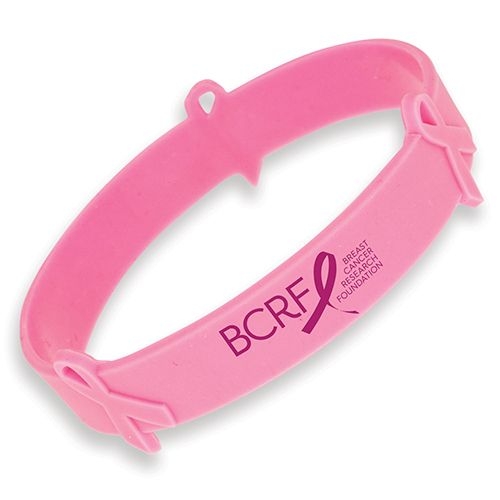 Silicone Awareness Wrist Band With Ribbons