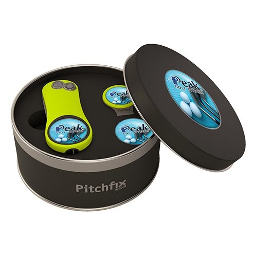Pitchfix® Hybrid 2.0 Golf Divot Repair Tool - Deluxe Gift Set w/ Hat Clip