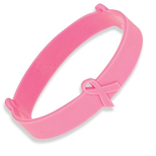 Silicone Awareness Wrist Band W/Ribbons