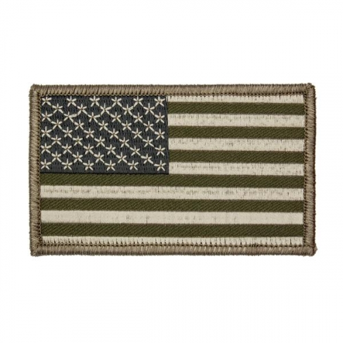 Green U.S. American Flag Patch