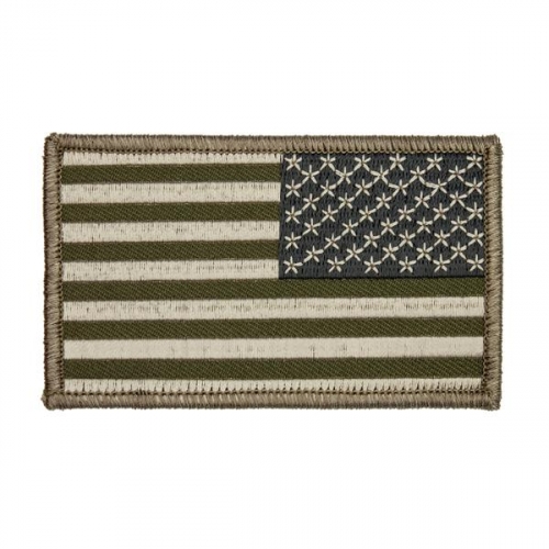 Reversed Green U.S. American Flag Patch