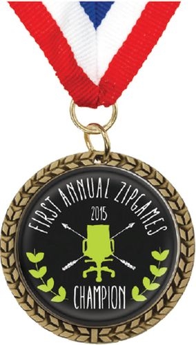 Medal w/ Wreath Border - Full Color Imprint - 6 Day Production