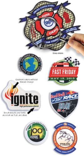 Custom Pin Pointe™ Full Color Embroidered Patches (2