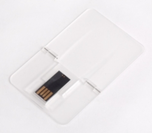 Transparent Credit Card USB Flash Drive, 64MB