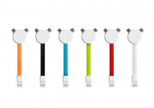 3-in-1 Round Magnet Charging Cable