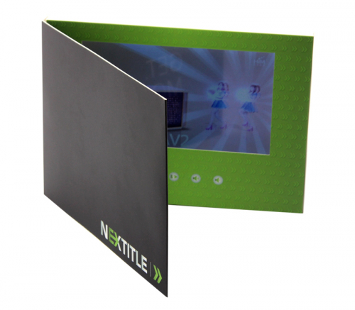7 inch LCD A5 Size Bi-fold Video Brochure-256MB