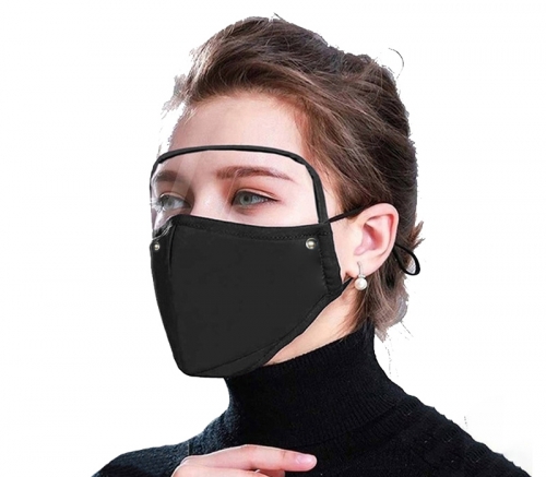 Reusable Cloth Mask with Detachable Eye Shield